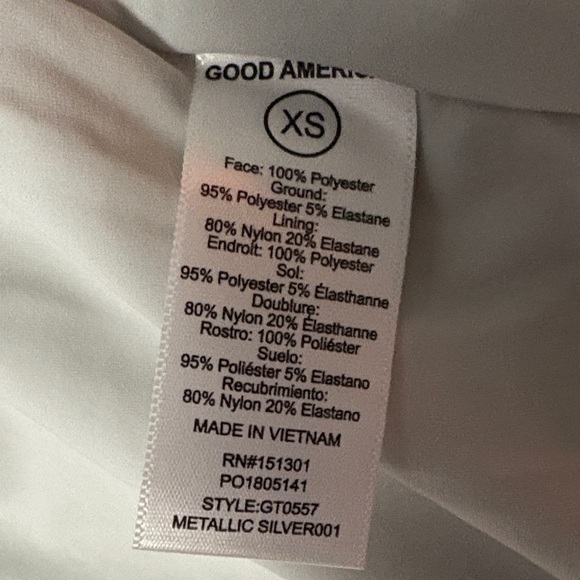 Good American Sparkling Silver Sequin Long Sleeve Top - Picture 11 of 13